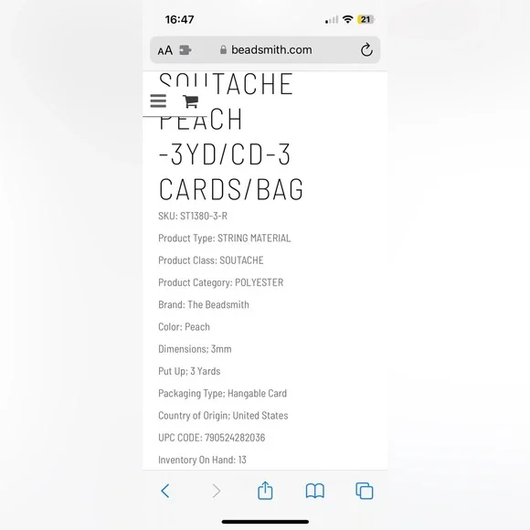 THREE Soutache ornamental braid for jewelry design, lilac, 3 yd, the beadsmith - Picture 4 of 5